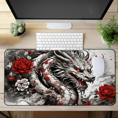 Dragon With Roses Gaming MousePad | 3 Styles to Choose From