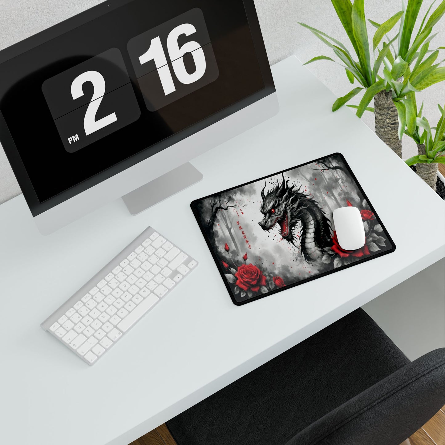 Dragon With Roses Gaming MousePad | 3 Styles to Choose From