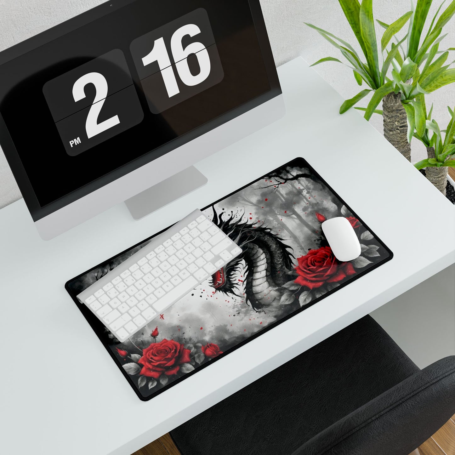 Dragon With Roses Gaming MousePad | 3 Styles to Choose From